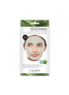 L'Action Paris LAction Paris Aloe Vera Hydrating Spa Mask Sheet Mask Soothes and Hydrates Skin Improves Skin Elasticity Enriched with Calming Aloe Vera Leaf Extract Pack of 1 