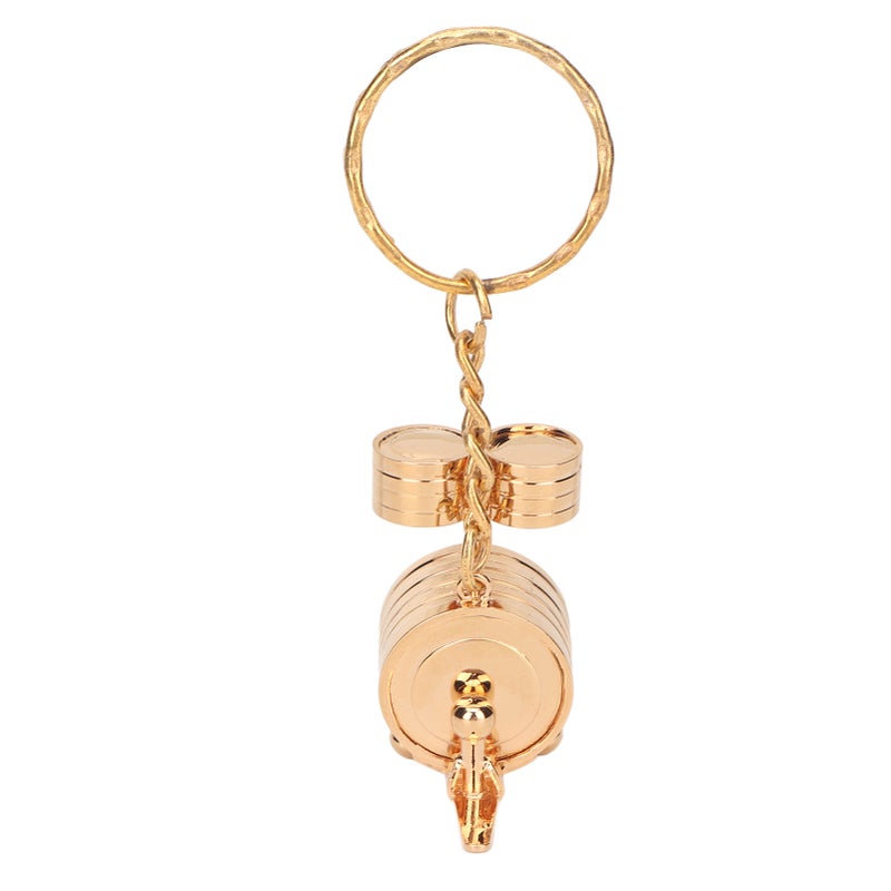 Mini Drums Keychain Attractive High Strength Metal Portable Mini Instrument Keychain for Outdoor Gold - Image 1