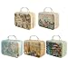 AUEAR 5 Pack Vintage Mini Suitcase Boxes Candy Box Tin Plate Gift Coin Storage Container with Hinged Lids for Party Wedding Decoration Style D - Image 2