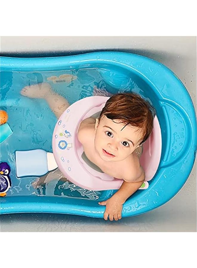 Foldable Baby Bath Seat, Non Slip Baby Bath Chair, Baby Bath Seat Bathtub Chair for Baby Sitting Up, Wrap-Around Baby Bathtub Seat with Suction Cups for Baby 6-18 Months (Sugar Pink) - Image 3