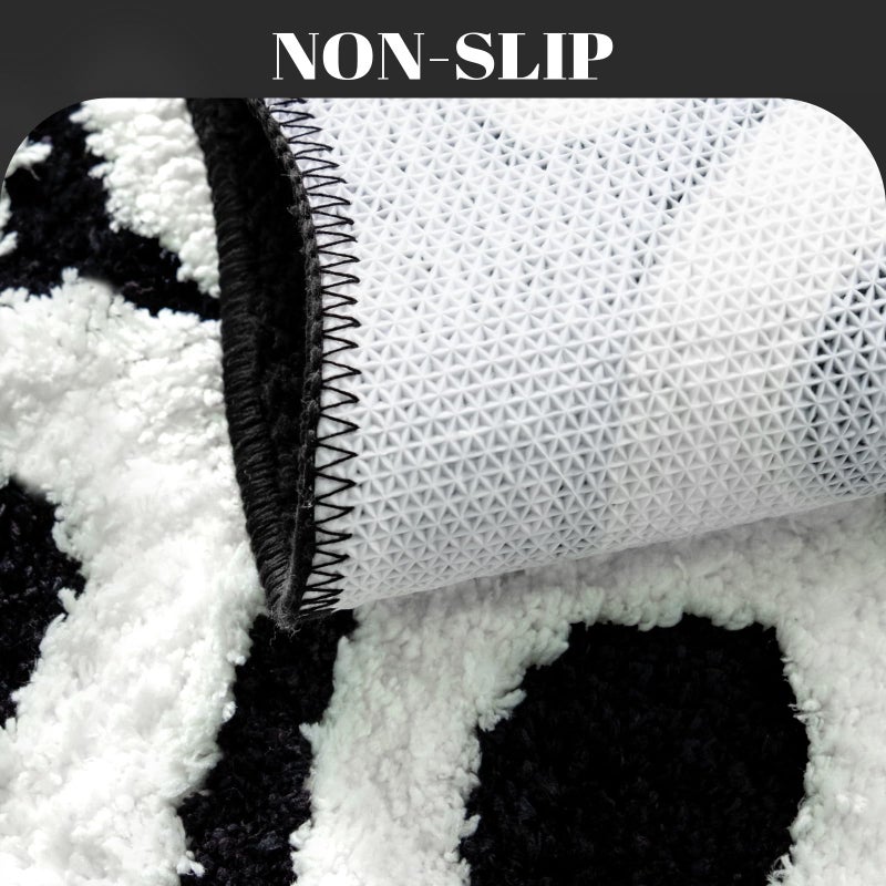 UNIBATH You Look Good Bath Mat Black and White Bathroom Rugs Funny Cute Bathroom Decor Preppy Small Cool Rug Non Slip Microfiber Washable Absorbent Shower Rug  25 x21 - Image 3