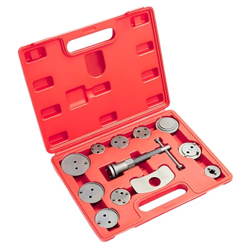 JPT 16-Pieces Brake Caliper Piston Rewind Tool Kit | Universal Brake Piston Tool Kit for Disc Brake Pad Replacement | Car Brake Repair Kit for Front & Rear Calipers - Image 1
