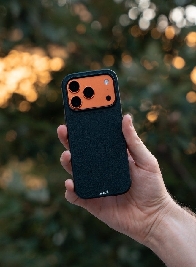 ماوس جراب موس لهاتف iPhone 17 Pro Max، متوافق مع MagSafe - Limitless - غطاء جلدي أسود واقٍ لهاتف iPhone 17 Pro Max - مقاوم للصدمات، حماية كاملة للكاميرا، ظهر مضاد للخدش، أسود - Image 4