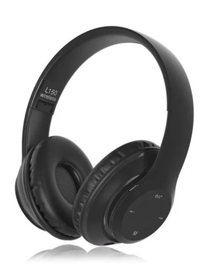 L150 Wireless Bluetooth Headset – Microphone – FM Radio – Memory Card Slot – Foldable Compatible with mobile and computer - Image 1