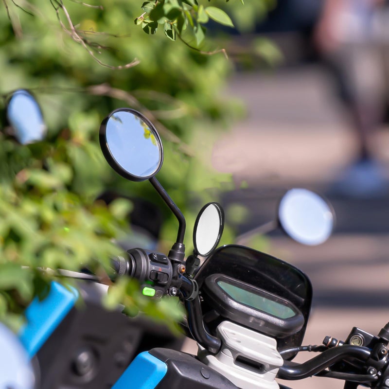 8cm Convex Bike Rearview Mirror Handlebar Mount for Electric Mountain Bikes Safety Cycling - Image 5