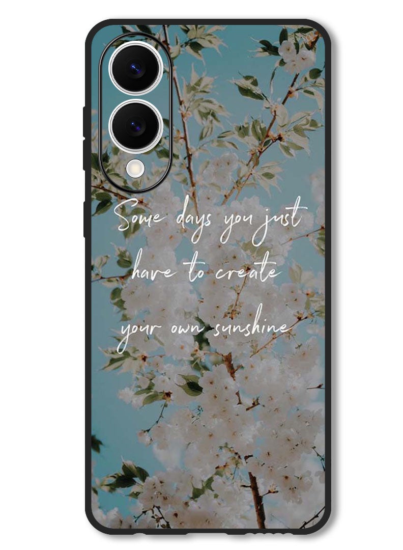 Theodor Case Compatible with Samsung Galaxy S25 Edge 6.7 Inch Protection Shockproof Bumper Cover Create your sunshine - Image 1