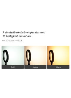 General 10-inch Ring Light 26cm Mobile Phone Selfie Beauty Live Light Ringlighted Ring Light-Color:10 Inch 26cm (including Gimbal + Hose)  - Image 3