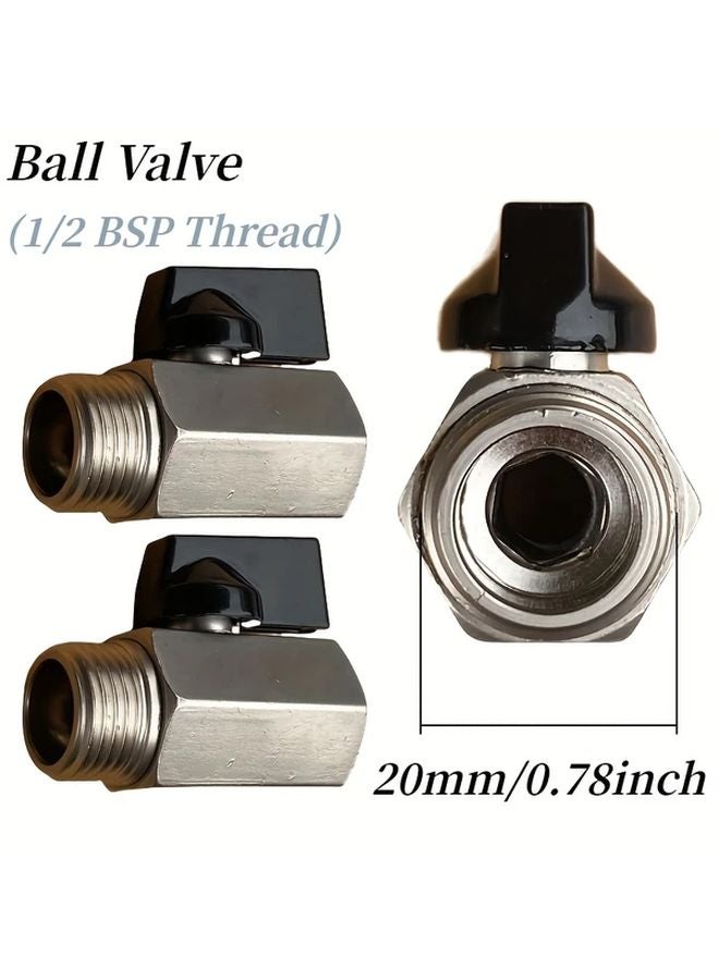 1 2 Inch Ball Valve Nickel Plated Heavy Duty For Air Compressors Pumps Water Makers - Image 4