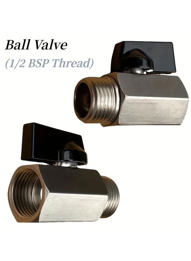 1 2 Inch Ball Valve Nickel Plated Heavy Duty For Air Compressors Pumps Water Makers - Image 2