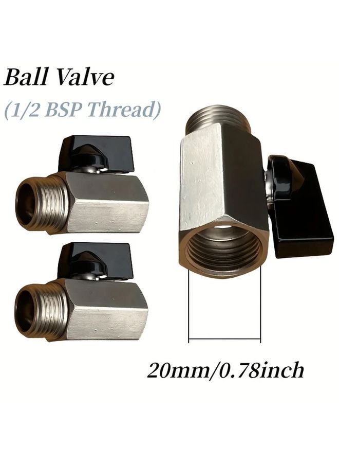 1 2 Inch Ball Valve Nickel Plated Heavy Duty For Air Compressors Pumps Water Makers - Image 5
