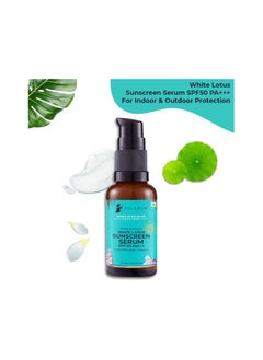 PILGRIM Pilgrim White lotus SUNSCREEN SERUM SPF 30 PA+++ for women & men with Hyaluronic acid & CICA | Oil & silicon free, Broad spectrum, Non-greasy, No white cast | Korean skin care | All skin types | 30 ml  - Image 2