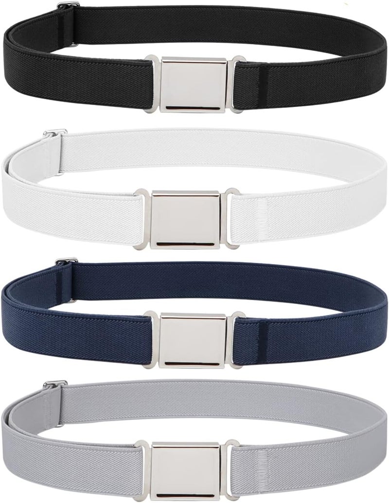 Jas. Good Kids Adjustable Magnetic Belt Boys Girls Elastic Belt with Easy Magnetic Buckle for Back to School Girls - Image 1