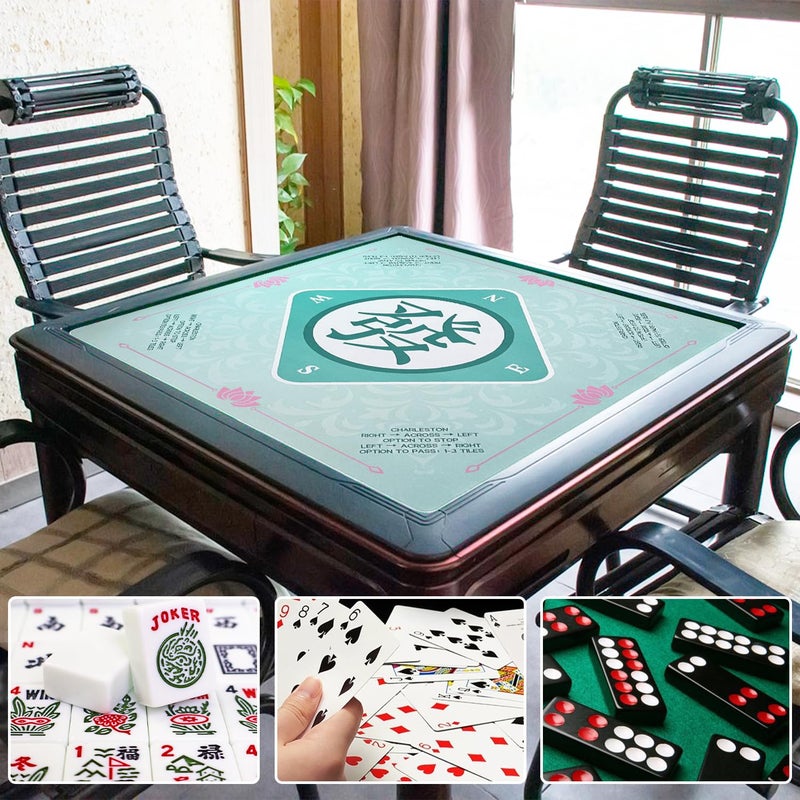 Topwon Mahjong Mat for Game Table 3mm Mahjongg Accessories with Black Carrying Bag Anti-Slip Noise Reduction Table Cover for Poker, Board Games, Dominoes, and Card Games 31.5 Inch - Image 5