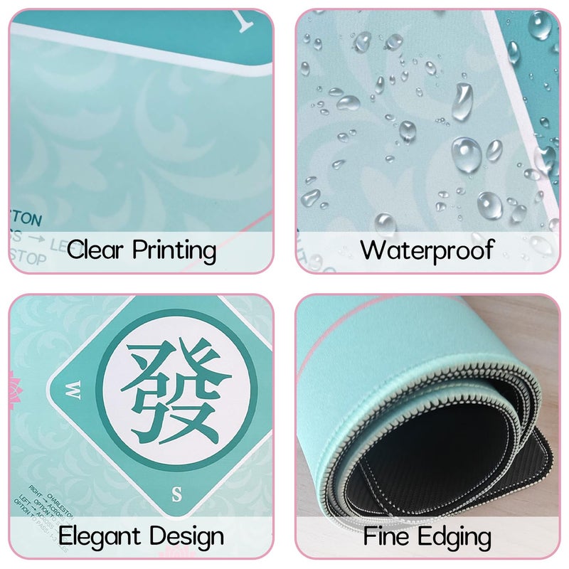 Topwon Mahjong Mat for Game Table 3mm Mahjongg Accessories with Black Carrying Bag Anti-Slip Noise Reduction Table Cover for Poker, Board Games, Dominoes, and Card Games 31.5 Inch - Image 3