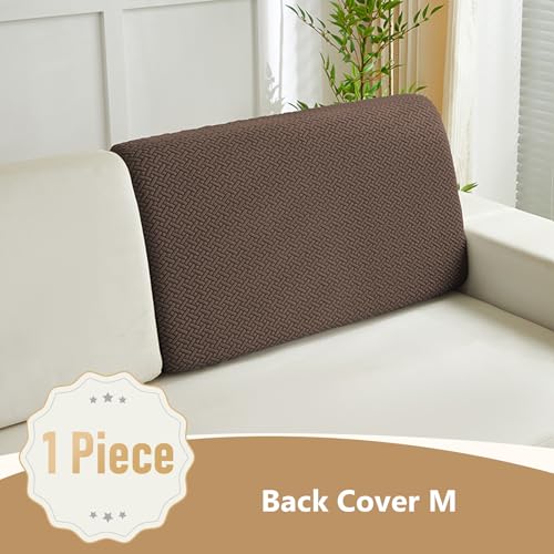 Yoovat Couch Cushion Covers for Sofa Couch Covers WearResistant Universal Sofa Cover Washable Stretch for Sectional Slipcovers TextureBrownBack Cover M - Image 3
