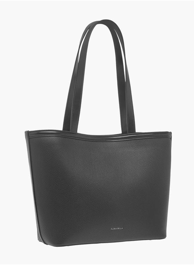 Flora Bella By Shoexpress Womens Monogram Textured Tote With Crossbody Bag And Detachable Coin Pouch  - Image 3