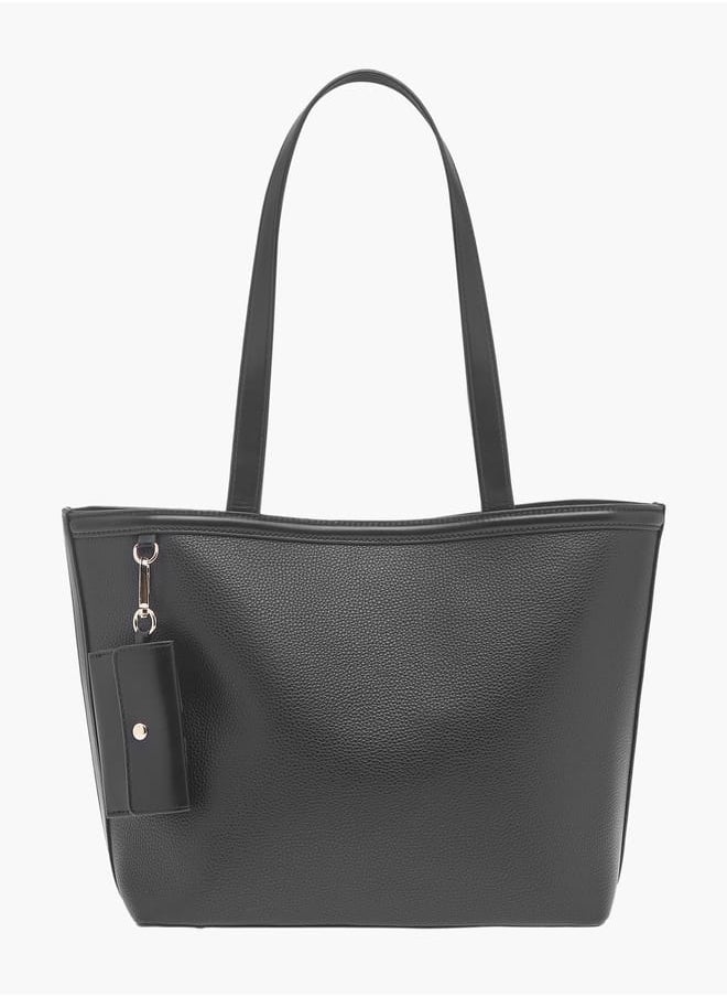 Flora Bella By Shoexpress Womens Monogram Textured Tote With Crossbody Bag And Detachable Coin Pouch  - Image 2
