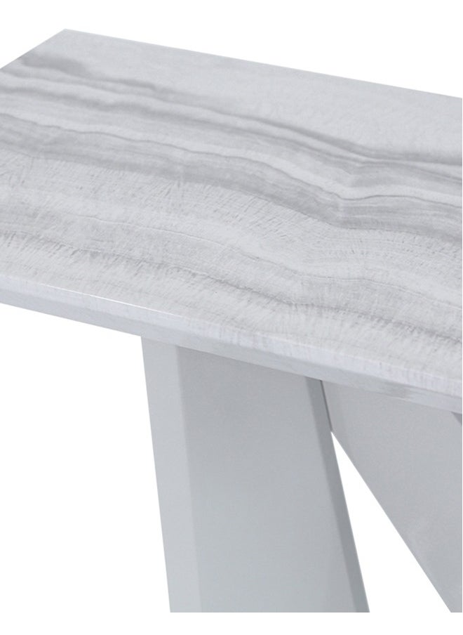 VANITY LIVING VANITY LIVING Wood Console Table for Hallway Furniture, 110cm Marble Finish Entryway Table for Living Room with Metallic Base and Modern Style  - Image 3