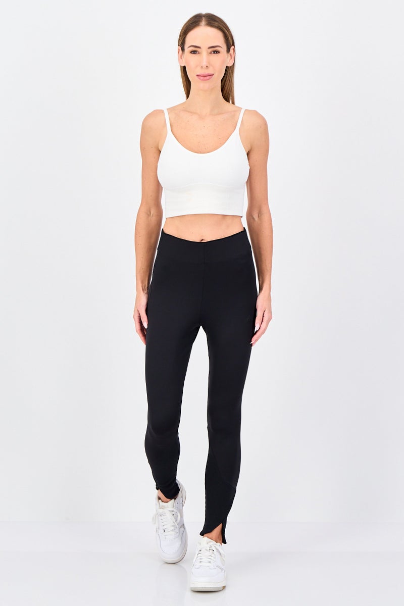 Adidas Women Sportswear Fit Brand Logo Training Leggings, Black - Image 4