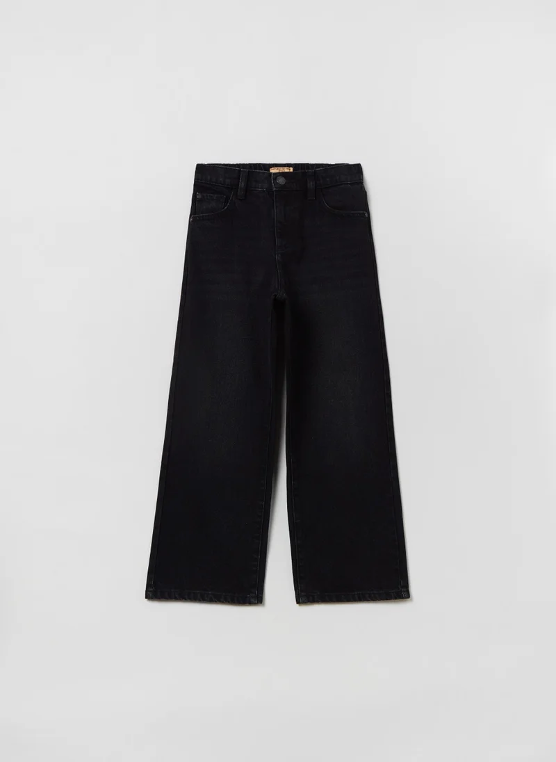 او في اس Culotte jeans with five pockets