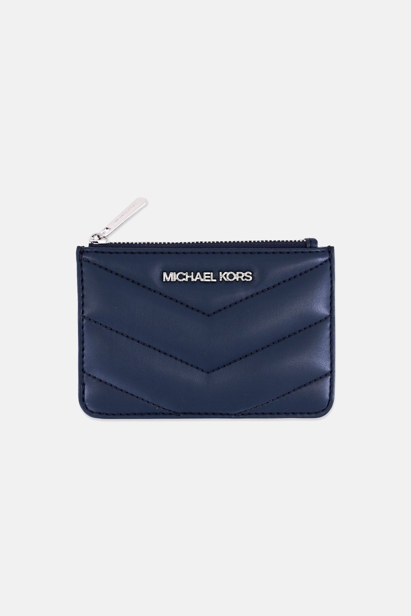 Michael Kors Men Brand Logo Coin Pouch With Card Slots, Navy  - Image 1