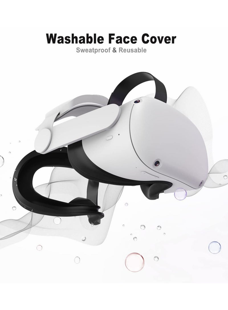 1PCS Replacement Face Pad Cushion Cover for Oculus Quest 2 Soft Silicone VR Face Cover Anti-Sweat Washable Non-Slip Comfortable Eye Pad Bracket - Image 3