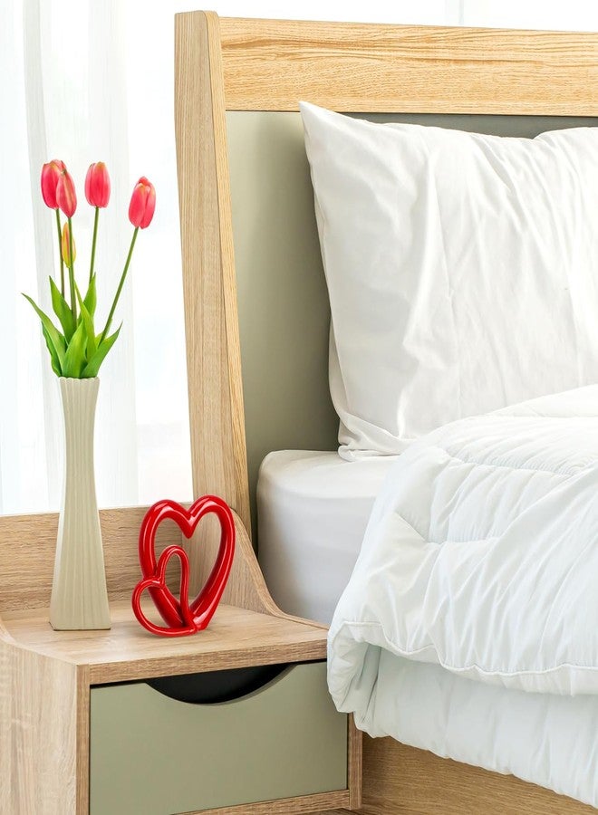 أموسفون تمثال قلب أحمر من أموسفن، مصنوع من السيراميك، يُستخدم كزينة لحفلات الزفاف والذكرى السنوية وعيد الأم، أو لتزيين المنزل والمكتب. - Image 3