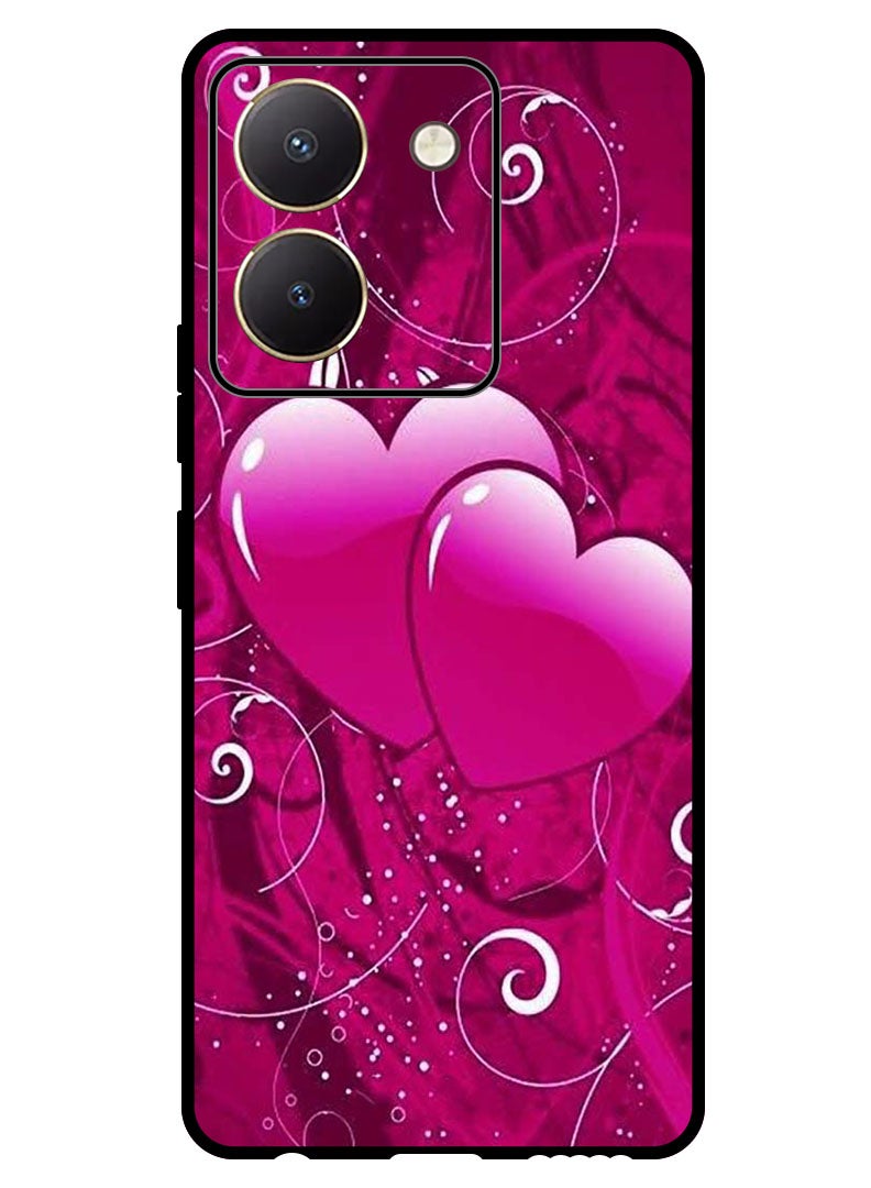 Theodor Protective Case Anti Scratch Shock Proof Bumper Cover For Vivo Y27s Two Heart - Image 1