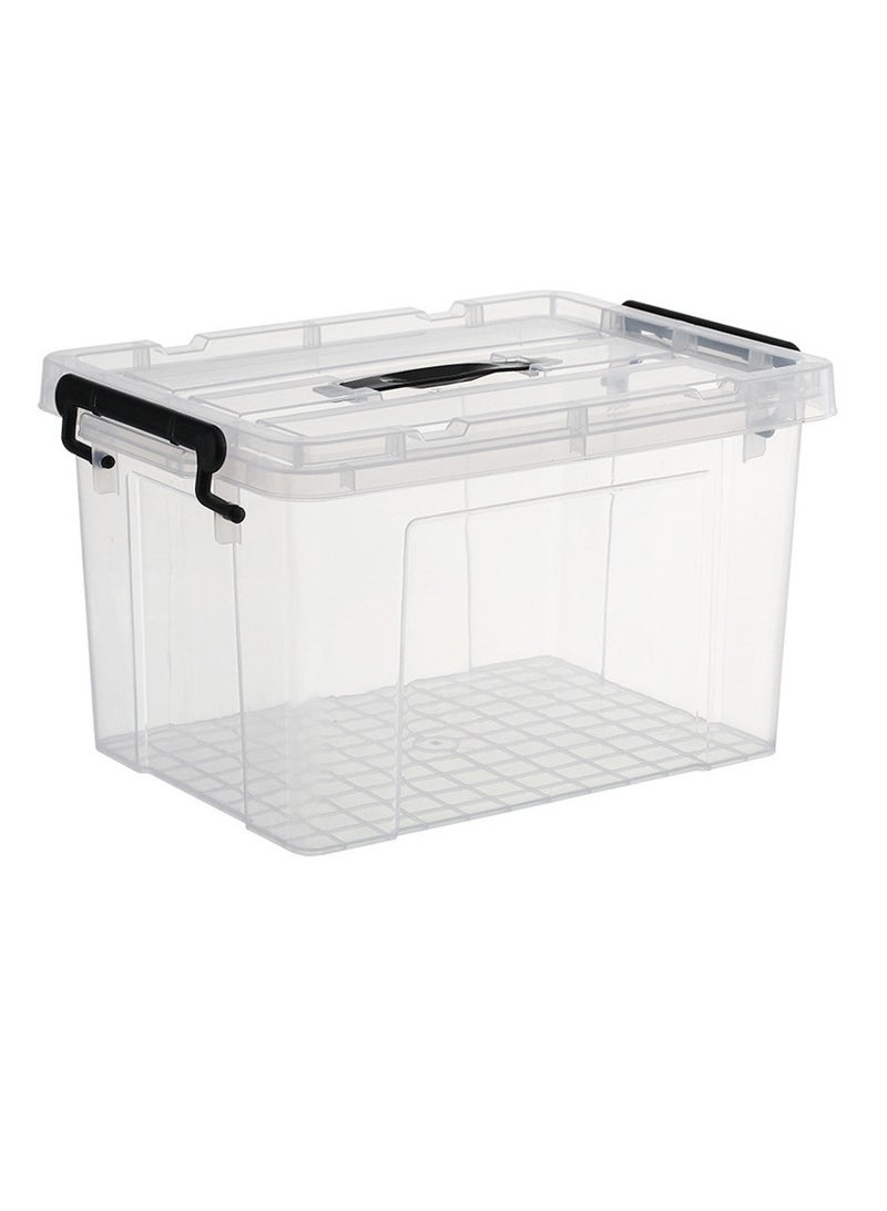 Clear Storage Box Plastic Storage Bins with Lids,Wheels and Handle Stackable Storage Containers Large Capacity Organizing Boxes for Home Offices Cars(70L,52.5x38x32.5cm)  - Image 2