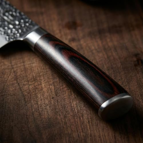 imarku Nakiri Knife, Razor Sharp 7 Inch Multipurpose Vegetable Japanese Chef Knife, High Carbon Stainless Steel Meat Cleaver, Gyutou Knife with Ergonomic Handle, Fathers Day Gift for Dad - Image 3