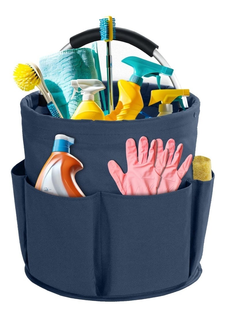 Arabest 17L Cleaning Tool Storage Basket, Foldable Cleaning Supply Caddy, Cleaning Caddy Cleaning Products Organizers, Portable Multi Cleaning Bucket Bag for Home, Garden - Image 1