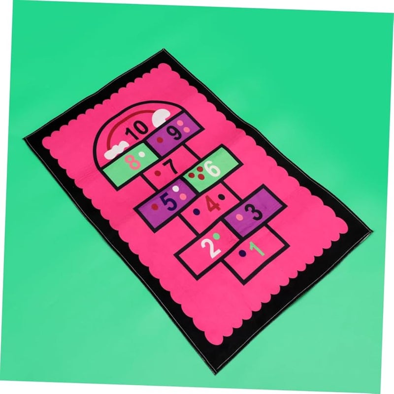 سجادة لعب وردية على شكل قلب ناعمة غير قابلة للانزلاق لغرفة أطفال الحضانة - Image 5