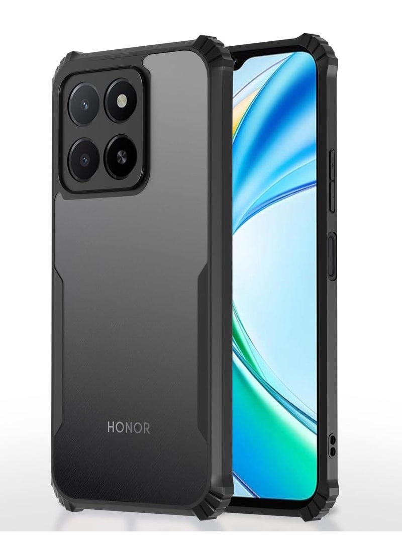 BORTONY Honor X5B Case Cover Black Border 360 Degree Impact Resistant Camera lens Protection Case Transparent Shockproof Premium TPU  Cover For Honor X5B - Image 1
