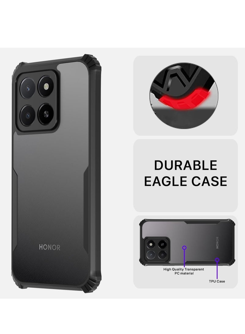 BORTONY Honor X5B Case Cover Black Border 360 Degree Impact Resistant Camera lens Protection Case Transparent Shockproof Premium TPU  Cover For Honor X5B - Image 2