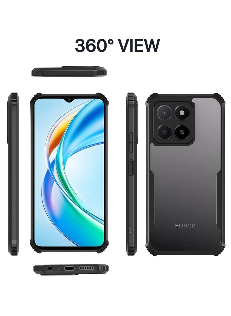 BORTONY Honor X5B Case Cover Black Border 360 Degree Impact Resistant Camera lens Protection Case Transparent Shockproof Premium TPU  Cover For Honor X5B - Image 3