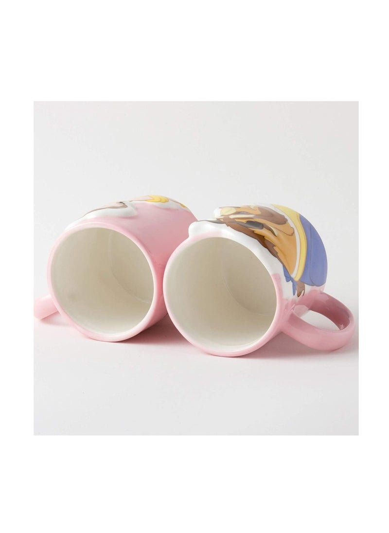 Generic - Lovely Disney Ceramic Princess Beauty And the Beast Disney Character Pair Coffee Mugs Good Gift - Image 1