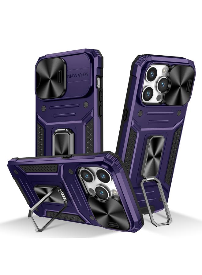 اس-توب جراب لهاتف iPhone 15 Pro Max Camshield Robot TPU Hybrid PC Phone Case - Image 1