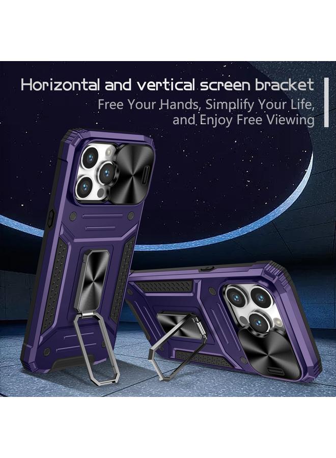 اس-توب جراب لهاتف iPhone 15 Pro Max Camshield Robot TPU Hybrid PC Phone Case - Image 5