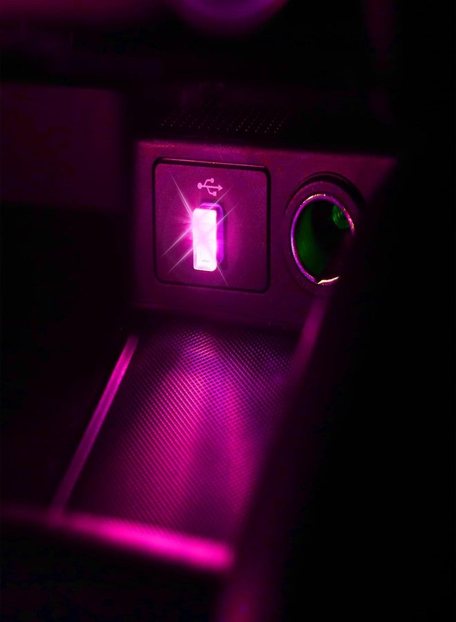 ACODABLEM مصباحان داخليان للسيارة من نوع ACODABLEM يعملان بمنفذ USB بتقنية LED، مصباح ليلي LED للزينة، طقم إضاءة داخلية بتقنية LED، مجموعة من قطعتين - Image 4