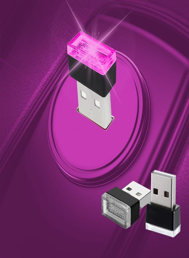 ACODABLEM مصباحان داخليان للسيارة من نوع ACODABLEM يعملان بمنفذ USB بتقنية LED، مصباح ليلي LED للزينة، طقم إضاءة داخلية بتقنية LED، مجموعة من قطعتين - Image 1