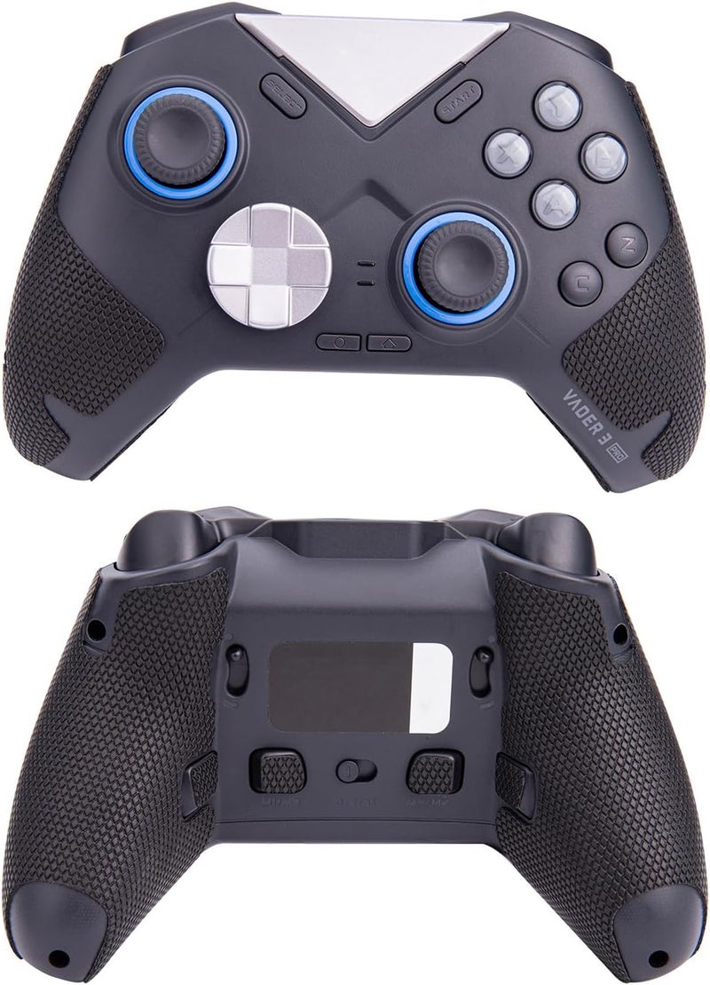 TALONGAMES أغطية قبضة تحكم المتوافقة مع FLYDIGI VADER 3 PRO، مضادة للانزلاق، ماصة للعرق، مجموعة جلد محكم، متوافقة مع مقابض تحكم FLYDIGI VADER 3 PRO (إصدار خفيف - أسود) - Image 2