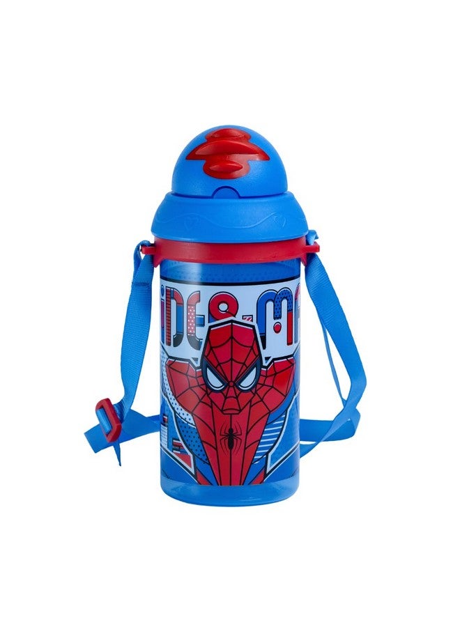 HOOM HOOM Licensed Superhero Designs Kids' Straw Sipper Water Bottle - 400ml BPA-Free, Durable, Leak-Proof, Ideal for School & Travel - Image 1