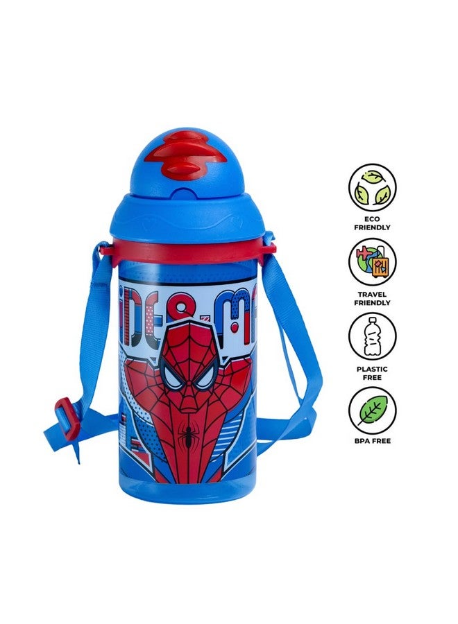 HOOM HOOM Licensed Superhero Designs Kids' Straw Sipper Water Bottle - 400ml BPA-Free, Durable, Leak-Proof, Ideal for School & Travel - Image 3