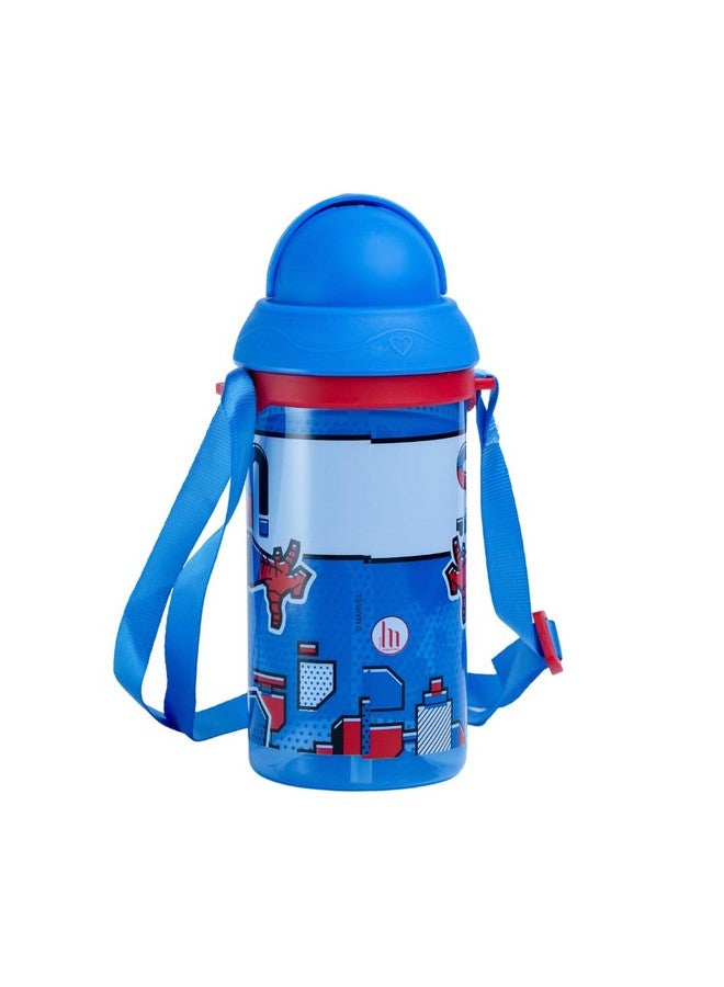 HOOM HOOM Licensed Superhero Designs Kids' Straw Sipper Water Bottle - 400ml BPA-Free, Durable, Leak-Proof, Ideal for School & Travel - Image 2