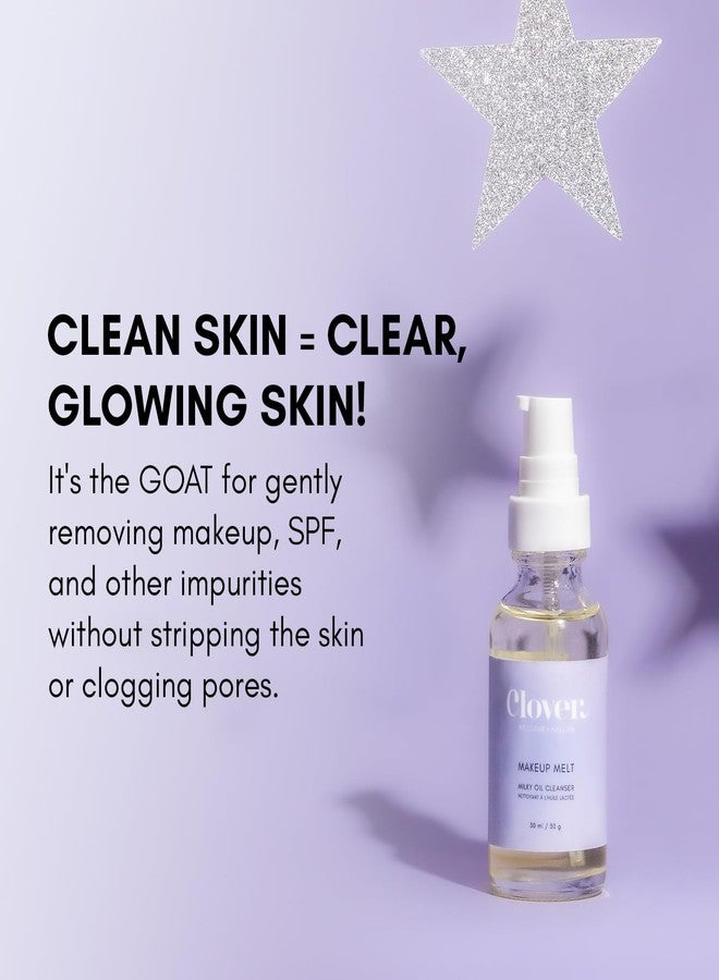 Clover Makeup Melt Milky Cleansing Oil | Gentle Makeup Removal, Skin-Friendly Formula and Residue-Free Rinse | Cruelty-Free & Vegan Face Oil - Image 4