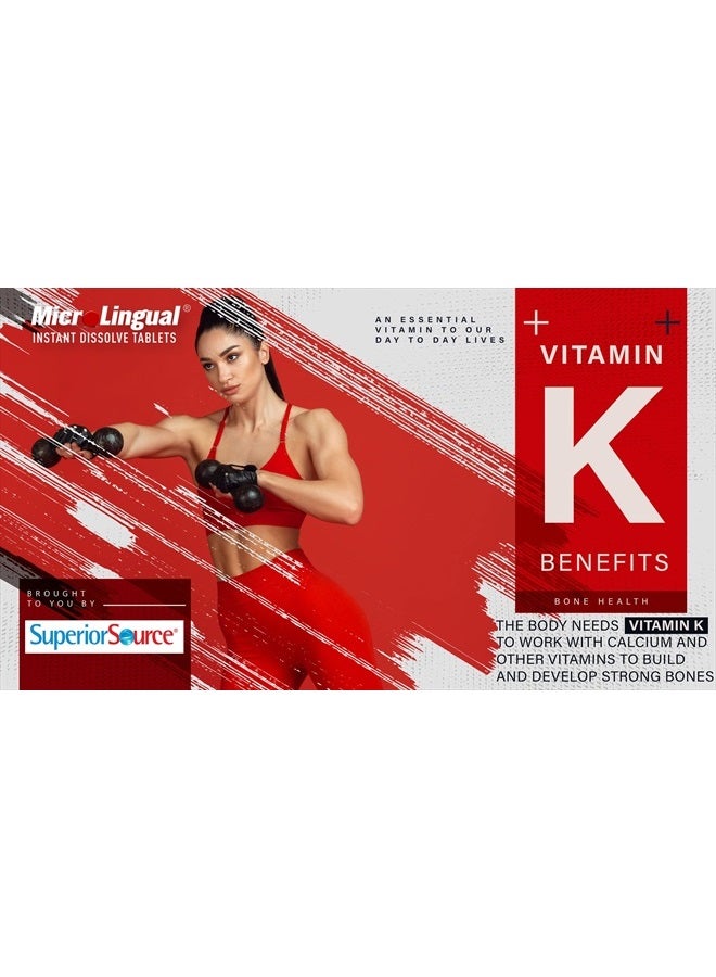 Superior Source Triple K, 3-in-1 Formula, MK-4 500 mcg, MK-7 50 mcg, K1 500 mcg, Quick Dissolve Sublingual Tablets, 30 Count, Healthy Bones and Arteries, Immune & Cardiovascular Support, Non-GMO - Image 4