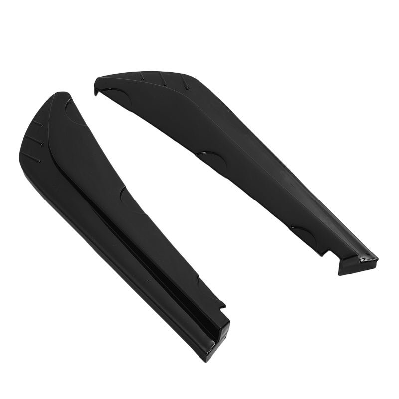 2PCS Rear Bumper Lip Splitter Canard Protector Left Right Side 40cm Anti Collision Rear Bumper Diffuser Spoiler Universal for Vehicles Glossy Black - Image 3