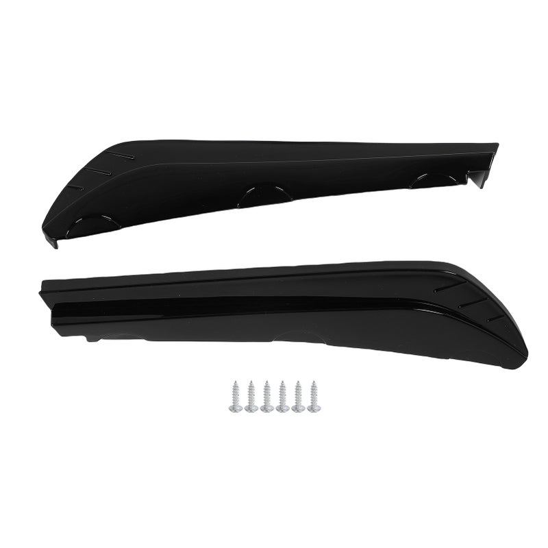 2PCS Rear Bumper Lip Splitter Canard Protector Left Right Side 40cm Anti Collision Rear Bumper Diffuser Spoiler Universal for Vehicles Glossy Black - Image 1