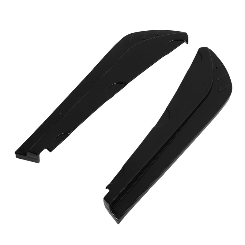 2PCS Rear Bumper Lip Splitter Canard Protector Left Right Side 40cm Anti Collision Rear Bumper Diffuser Spoiler Universal for Vehicles Glossy Black - Image 4