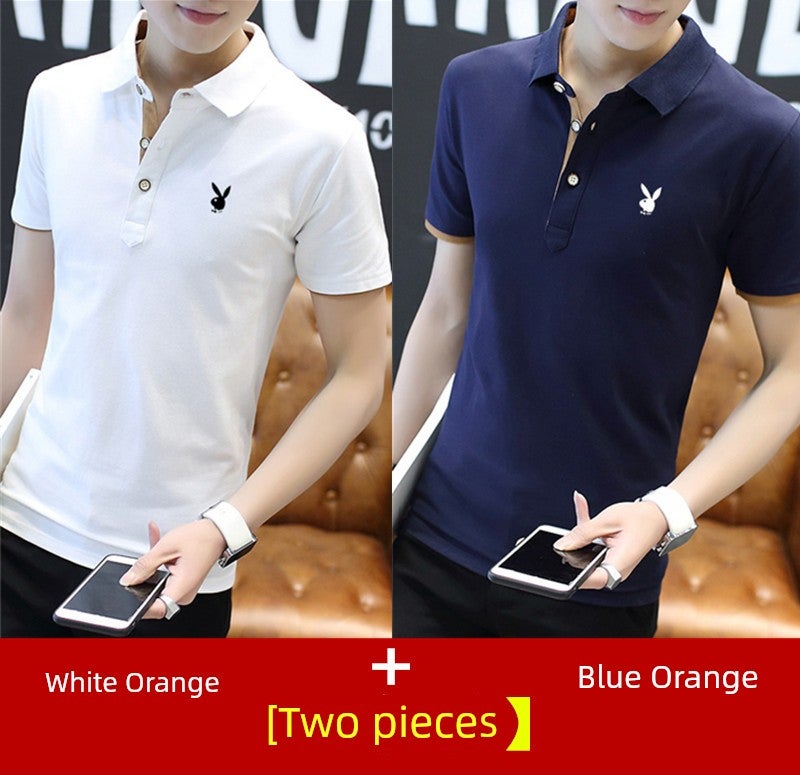 American heavyweight fashion brand original letter embroidery loose short-sleeved T-shirt for men and women in summer high street slimming versatile top - Image 1